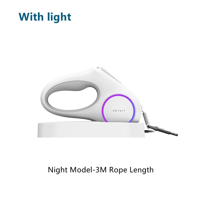 Petkit Go Shine Max Pet Leash Dog Traction Rope Flexible Ring Shape 3m/4.5m with LED Night Light Dogs Accessoires Chain